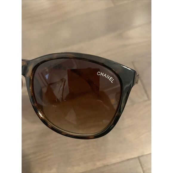Chanel Authentic 5225Q Vintage Brown Tortoise Cat Eye Sunglasses Italy #56 - Picture 3 of 7